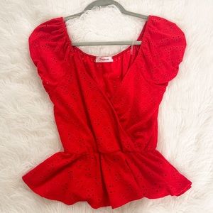 Red blouse